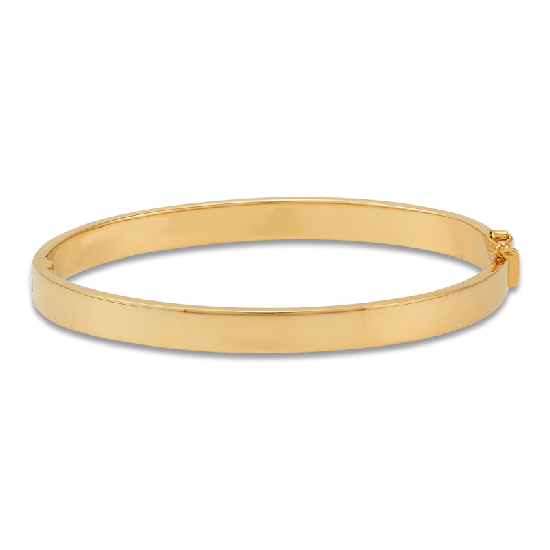 Main Image 1 of Flat-Edge Bangle Bracelet 5.9mm 10K Yellow Gold 6.5"
