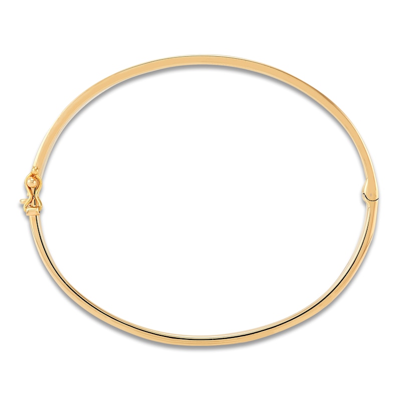 Main Image 2 of Flat-Edge Bangle Bracelet 5.9mm 10K Yellow Gold 6.5"