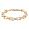 Thumbnail Image 1 of Hollow Oval Link Greek Key Bracelet 8.3mm 14K Yellow Gold 7.5"