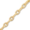 Thumbnail Image 2 of Hollow Oval Link Greek Key Bracelet 8.3mm 14K Yellow Gold 7.5"
