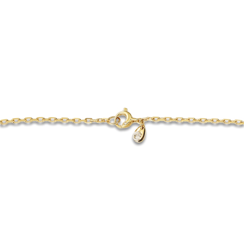 Main Image 3 of Crivelli Marquise-Cut Diamond Rondelle Station Necklace 3-5/8 ct tw 18K Yellow Gold 35.25"