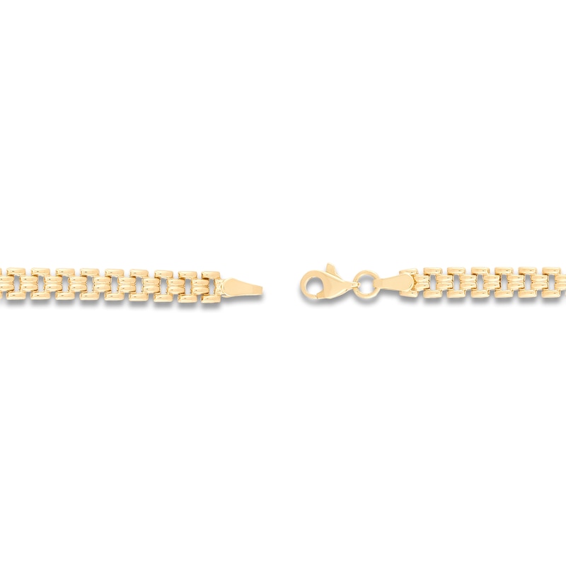 Main Image 3 of Panther Stampato Chain Bracelet 4.4mm 14K Yellow Gold 7.5"