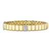 Thumbnail Image 1 of Shy Creation Multi-Diamond Ribbed Bangle Bracelet 1/8 ct tw 14K Yellow Gold SC22009139V2RDZM