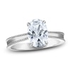 Thumbnail Image 1 of Lab-Grown Oval Diamond Solitaire Engagement Ring 2 ct tw Platinum (F/VS)