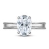 Thumbnail Image 3 of Lab-Grown Oval Diamond Solitaire Engagement Ring 2 ct tw Platinum (F/VS)