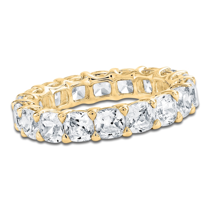 Main Image 1 of Certified Cushion-Cut Diamond Eternity Band 4-7/8 - 6 ct tw 14K Yellow Gold