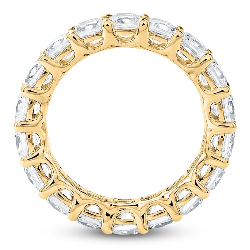 Main Image 2 of Certified Cushion-Cut Diamond Eternity Band 4-7/8 - 6 ct tw 14K Yellow Gold