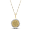 Thumbnail Image 1 of Diamond Zodiac Leo Medallion Necklace 1/3 ct tw 10K Yellow Gold 18"