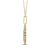 Thumbnail Image 3 of Diamond Zodiac Leo Medallion Necklace 1/3 ct tw 10K Yellow Gold 18"