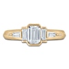 Thumbnail Image 3 of Vera Wang VOW Emerald & Baguette-Cut Diamond Three-Stone Engagement Ring 1 ct tw 14K Yellow Gold