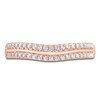 Thumbnail Image 3 of Pnina Tornai Diamond Two-Row Curved Wedding Band 1/3 ct tw 14K Rose Gold
