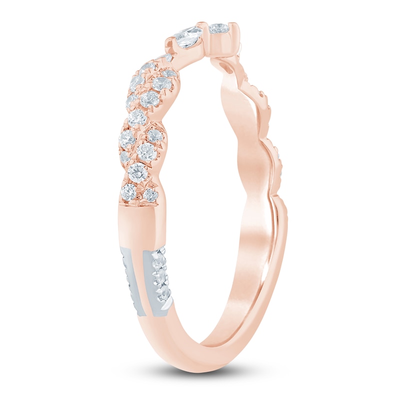 Main Image 2 of Pnina Tornai Round & Marquise-Cut Diamond Contour Twist Wedding Band 1/3 ct tw 14K Rose Gold