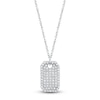 Thumbnail Image 1 of Shy Creation Diamond Octagon Tag Necklace 7/8 ct tw 14K White Gold 18" SC55019872