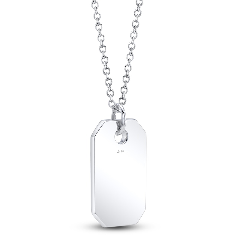 Main Image 3 of Shy Creation Diamond Octagon Tag Necklace 7/8 ct tw 14K White Gold 18" SC55019872