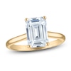 Thumbnail Image 1 of Emerald-Cut Lab-Grown Diamond Solitaire Plus Engagement Ring 2-5/8 ct tw 18K Yellow Gold (VS2/F)