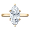 Thumbnail Image 3 of Marquise-Cut Lab-Grown Diamond Solitaire Plus Engagement Ring 3 ct tw 18K Yellow Gold (VS2/F)