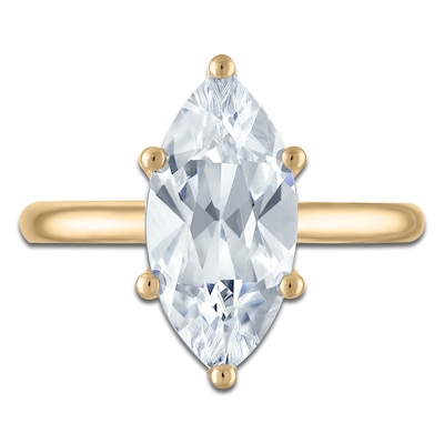 Bague Fiançailles 3ct Diamant Simulé Marquise – Or Jaune Plaqué Argent 925, Taille 7