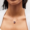 Thumbnail Image 2 of Jared Design House Rectangle-Cut Natural Amethyst Necklace 14K Yellow Gold 19"