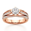 Thumbnail Image 1 of J'Lure Lab-Grown Diamond Octagon Step-Cut Engagement Ring 1-3/8 ct tw 18K Rose Gold