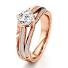 Thumbnail Image 4 of J'Lure Lab-Grown Diamond Octagon Step-Cut Engagement Ring 1-3/8 ct tw 18K Rose Gold
