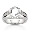 Thumbnail Image 1 of J'Lure Lab-Grown Diamond Hexagon Portrait-Cut Engagement Ring 2-3/8 ct tw 18K White Gold