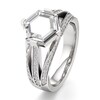 Thumbnail Image 4 of J'Lure Lab-Grown Diamond Hexagon Portrait-Cut Engagement Ring 2-3/8 ct tw 18K White Gold