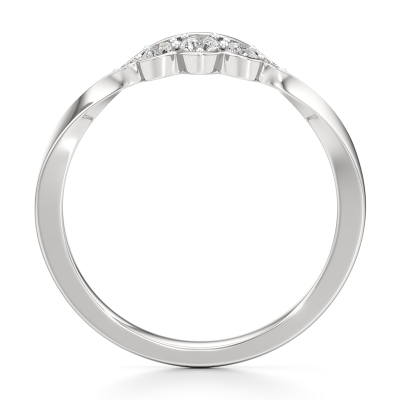Main Image 2 of J'Lure Lab-Grown Diamond Scalloped Wedding Band 1/5 ct tw 18K White Gold