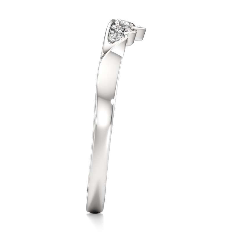 Main Image 3 of J'Lure Lab-Grown Diamond Scalloped Wedding Band 1/5 ct tw 18K White Gold