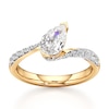 Thumbnail Image 1 of J'Lure Pear Step-Cut Lab-Grown Diamond Bypass Engagement Ring 1-3/8 ct tw 18K Yellow Gold
