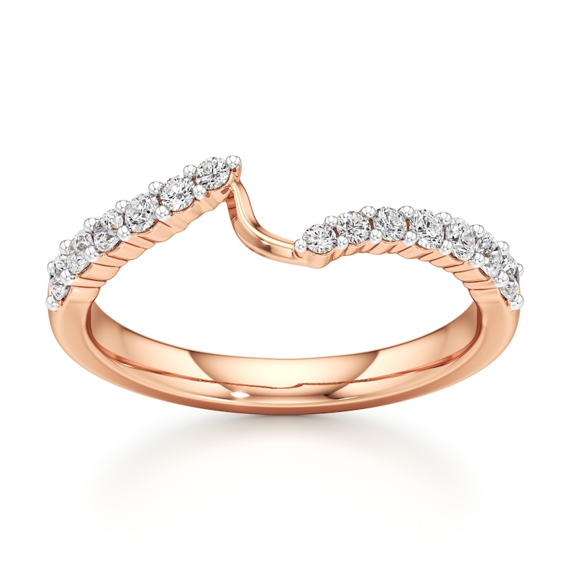 Main Image 1 of J'Lure Lab-Grown Diamond Contour Wedding Band 1/3 ct tw 18K Rose Gold