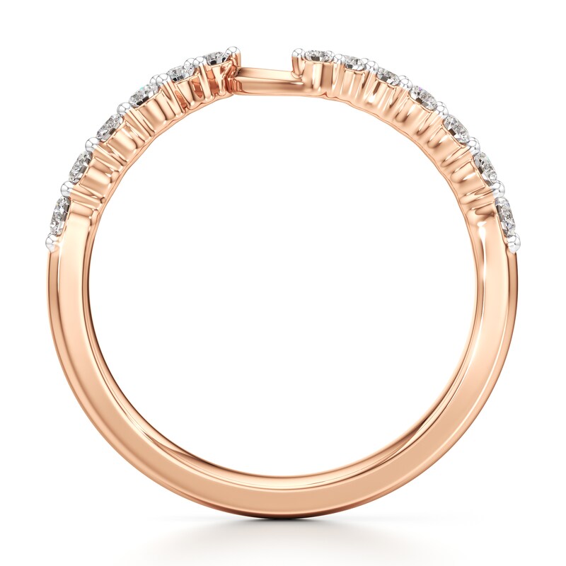Main Image 2 of J'Lure Lab-Grown Diamond Contour Wedding Band 1/3 ct tw 18K Rose Gold