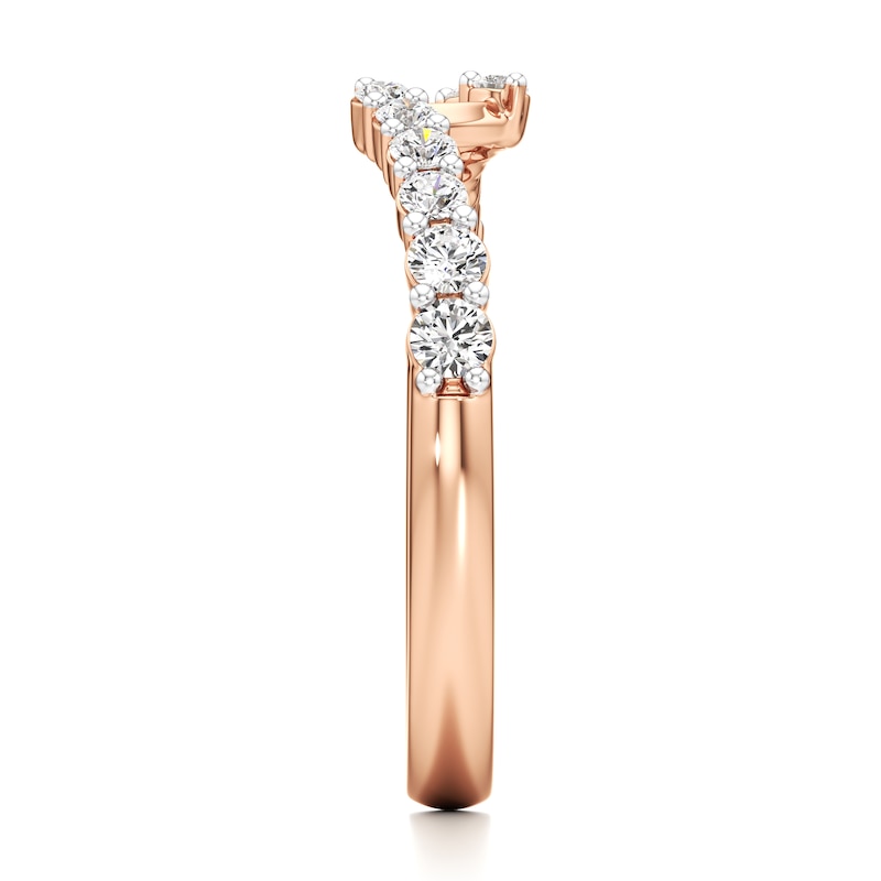Main Image 3 of J'Lure Lab-Grown Diamond Contour Wedding Band 3/8 ct tw 18K Rose Gold