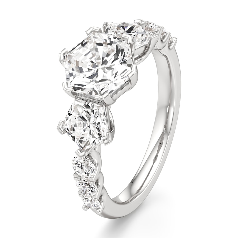 Main Image 4 of J'Lure Hexagon Brilliant-Cut Lab-Grown Diamond Engagement Ring 3-1/2 ct tw 18K White Gold