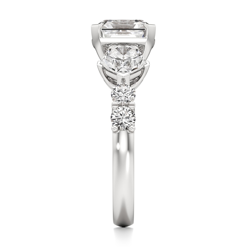 Main Image 3 of J'Lure Square-Emerald Step-Cut Lab-Grown Diamond Engagement Ring 4-3/4 ct tw 18K White Gold