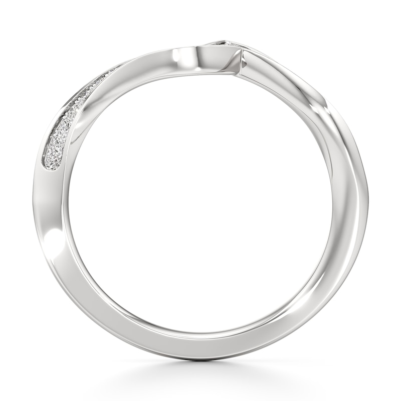 Main Image 2 of J'Lure Lab-Grown Diamond Contour Wedding Band 1/6 ct tw 18K White Gold