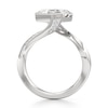 Thumbnail Image 2 of J'Lure Carre Step-Cut Lab-Grown Diamond Bypass Engagement Ring 3-1/3 ct tw 18K White Gold