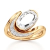 Thumbnail Image 1 of J'Lure Oval Portrait-Cut Lab-Grown Diamond Engagement Ring 2 ct tw 18K Yellow Gold