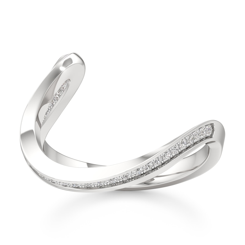Main Image 1 of J'Lure Lab-Grown Diamond Contour Wedding Band 1/5 ct tw 18K White Gold