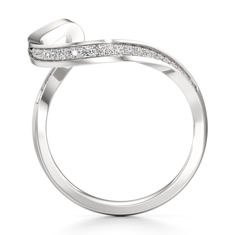 Main Image 2 of J'Lure Lab-Grown Diamond Contour Wedding Band 1/5 ct tw 18K White Gold