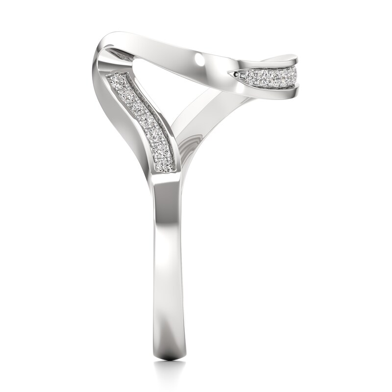 Main Image 3 of J'Lure Lab-Grown Diamond Contour Wedding Band 1/5 ct tw 18K White Gold