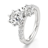 Thumbnail Image 4 of J'Lure Octagon Step-Cut Two-Stone Lab-Grown Diamond Engagement Ring 3-1/3 ct tw 18K White Gold