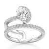 Thumbnail Image 1 of J'Lure Oval Step-Cut Lab-Grown Diamond Spiral Engagement Ring 1-3/8 ct tw 18K White Gold