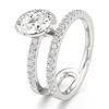 Thumbnail Image 4 of J'Lure Oval Step-Cut Lab-Grown Diamond Spiral Engagement Ring 1-3/8 ct tw 18K White Gold