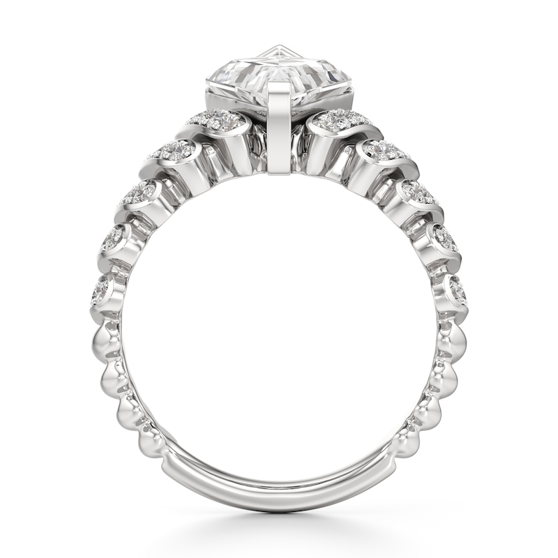 Main Image 2 of J'Lure Kite Step-Cut Lab-Grown Diamond Engagement Ring 3-1/2 ct tw 18K White Gold
