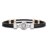 Thumbnail Image 3 of Baraka Men's Black Diamond Bracelet 1/8 ct tw Stainless Steel, Sterling Silver, Black Ion Plating & 18K Yellow Gold 7.75"