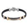 Thumbnail Image 4 of Baraka Men's Black Diamond Bracelet 1/8 ct tw Stainless Steel, Sterling Silver, Black Ion Plating & 18K Yellow Gold 7.75"