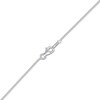Thumbnail Image 5 of Rectangle-Cut Natural Aquamarine, Baguette & Round-Cut Diamond Pendant Necklace 1/4 ct tw 14K White Gold 18"