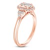 Thumbnail Image 2 of Multi-Diamond Oval Halo Promise Ring 3/8 ct tw 10K Rose Gold