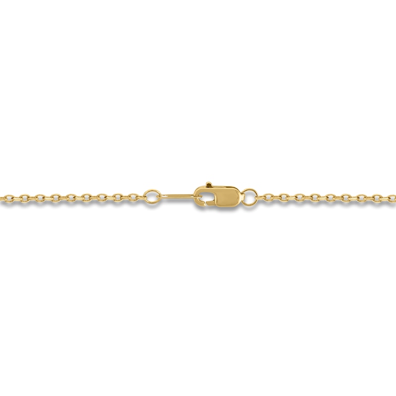 Main Image 4 of Multi-Diamond Heart Trio Drop Necklace 1/5 ct tw 10K Yellow Gold & Sterling Silver 18"