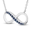 Thumbnail Image 2 of Blue Lab-Created Sapphire Infinity Necklace Sterling Silver 18"